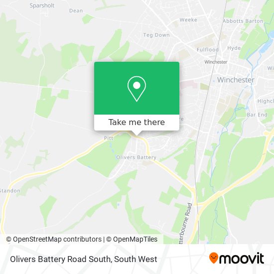 Olivers Battery Road South map