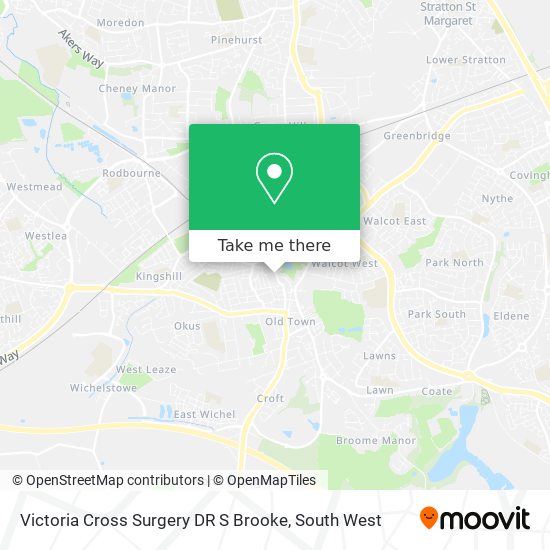 Victoria Cross Surgery DR S Brooke map
