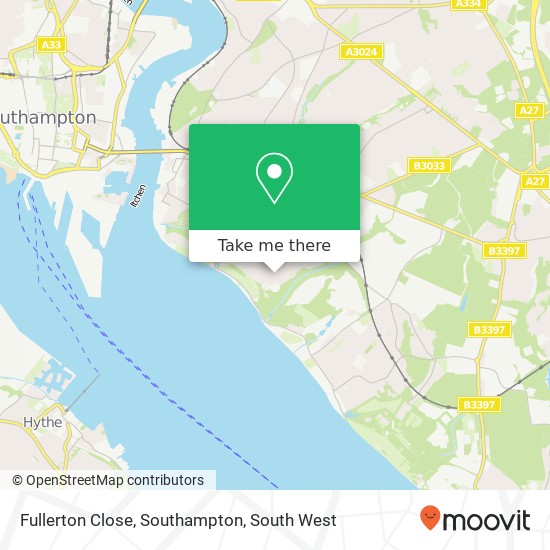 Fullerton Close, Southampton map