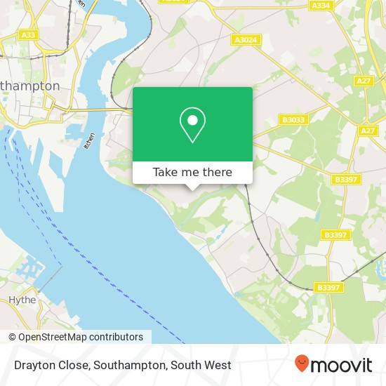 Drayton Close, Southampton map