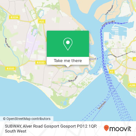 SUBWAY, Alver Road Gosport Gosport PO12 1QP map