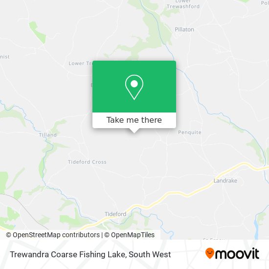 Trewandra Coarse Fishing Lake map