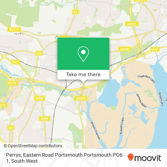 Perrys, Eastern Road Portsmouth Portsmouth PO6 1 map