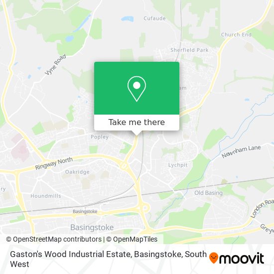 Gaston's Wood Industrial Estate, Basingstoke map