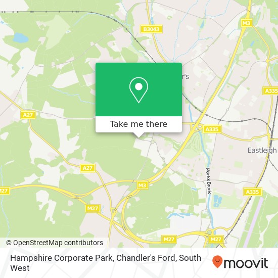 Hampshire Corporate Park, Chandler's Ford map