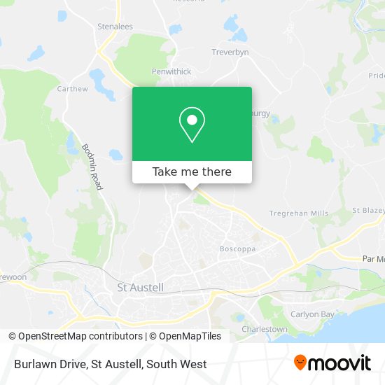Burlawn Drive, St Austell map