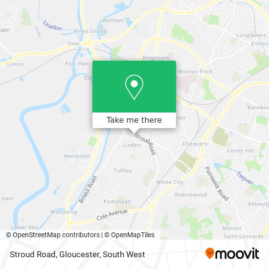 Stroud Road, Gloucester map