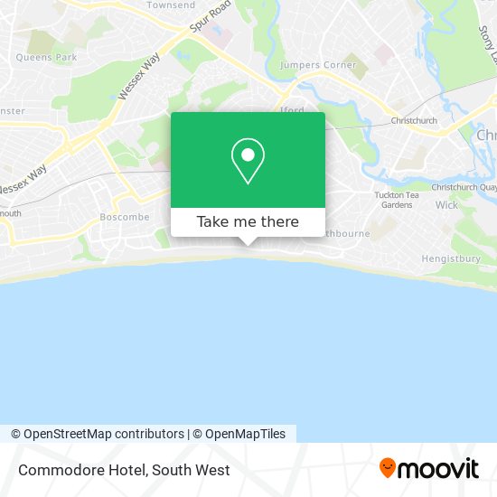 Commodore Hotel map