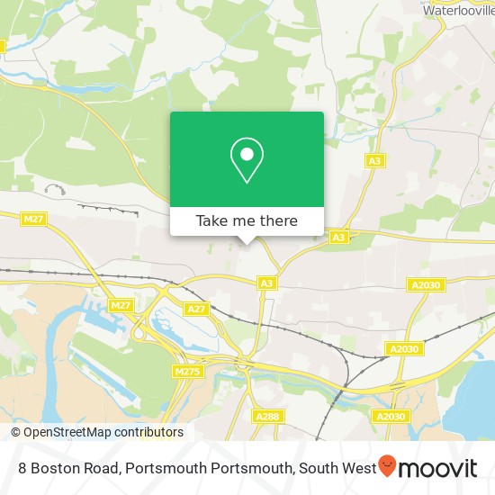 8 Boston Road, Portsmouth Portsmouth map