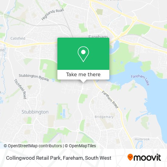Collingwood Retail Park, Fareham map