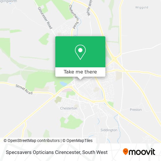 Specsavers Opticians Cirencester map