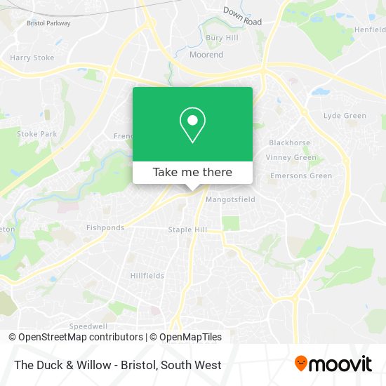 The Duck & Willow - Bristol map
