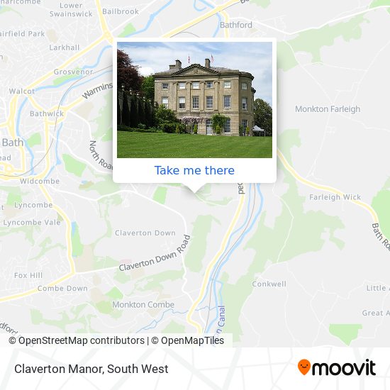 Claverton Manor map