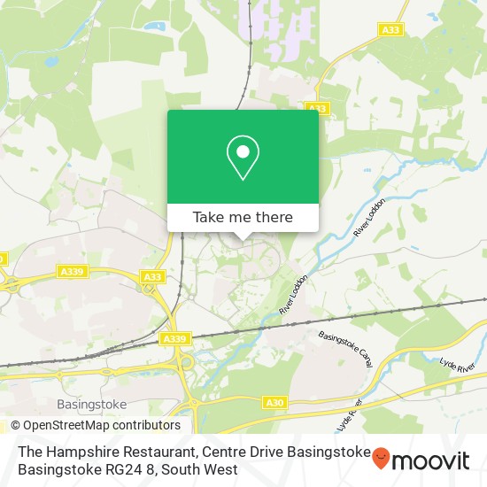 The Hampshire Restaurant, Centre Drive Basingstoke Basingstoke RG24 8 map