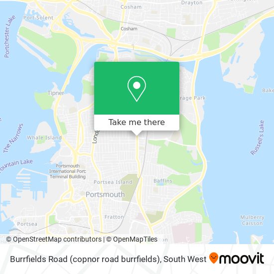 Burrfields Road (copnor road burrfields) map