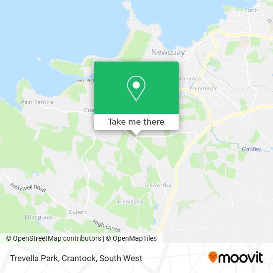 Trevella Park, Crantock map