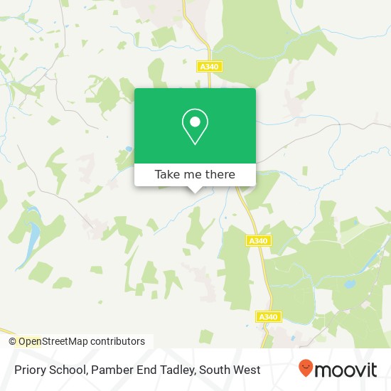 Priory School, Pamber End Tadley map