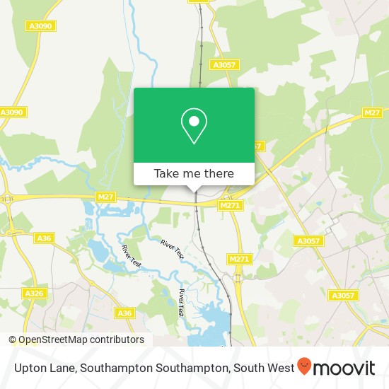 Upton Lane, Southampton Southampton map