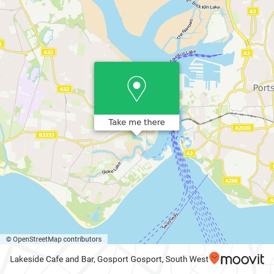 Lakeside Cafe and Bar, Gosport Gosport map