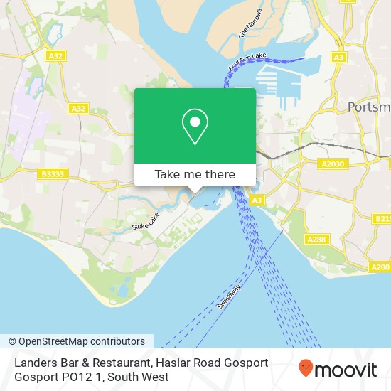 Landers Bar & Restaurant, Haslar Road Gosport Gosport PO12 1 map