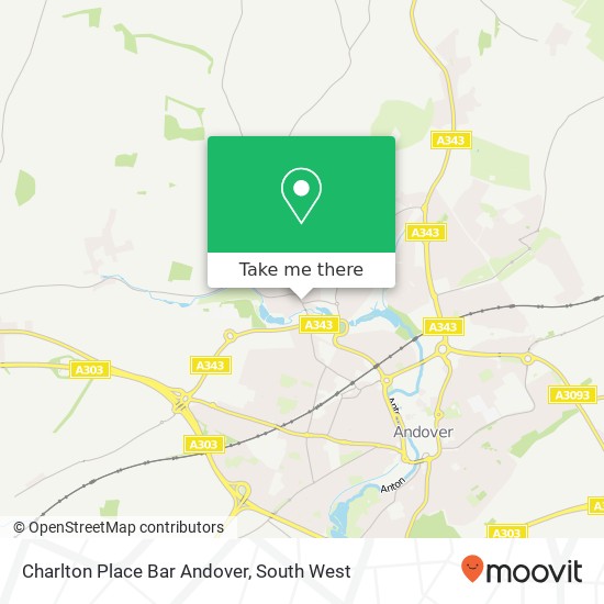 Charlton Place Bar Andover map