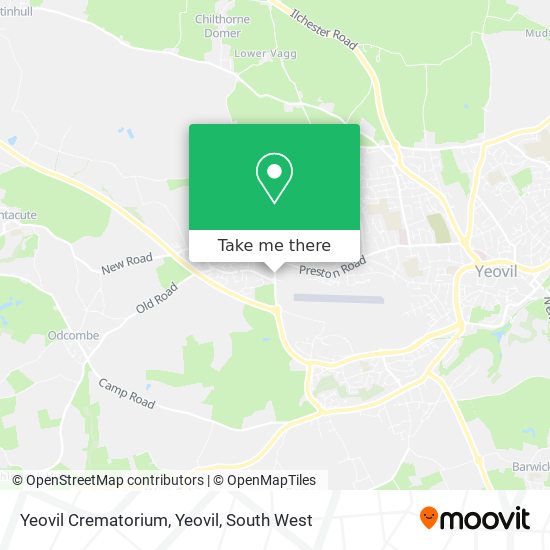 Yeovil Crematorium, Yeovil map
