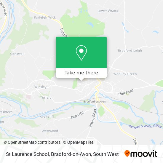 St Laurence School, Bradford-on-Avon map