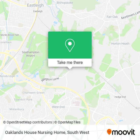 Oaklands House Nursing Home map