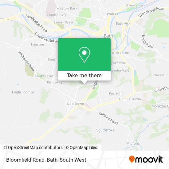 Bloomfield Road, Bath map