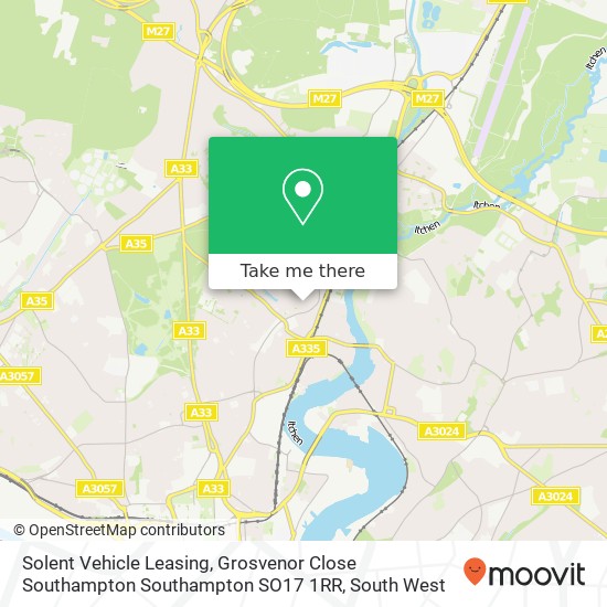 Solent Vehicle Leasing, Grosvenor Close Southampton Southampton SO17 1RR map