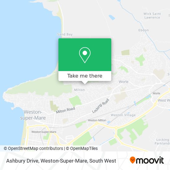 Ashbury Drive, Weston-Super-Mare map