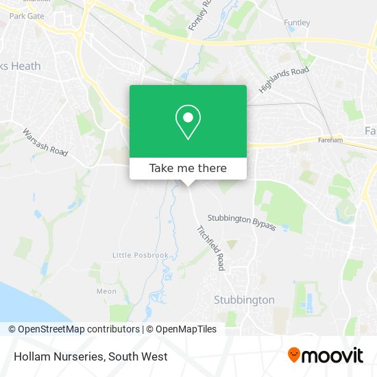 Hollam Nurseries map