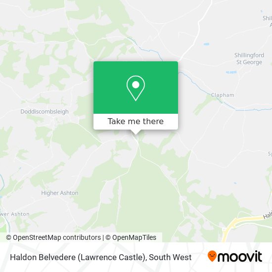 Haldon Belvedere (Lawrence Castle) map