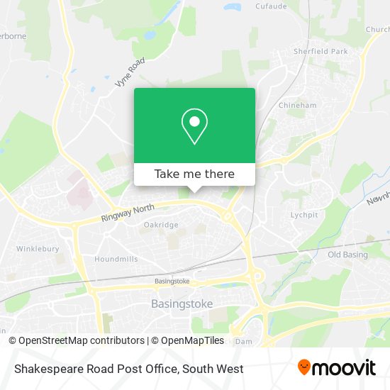 Shakespeare Road Post Office map
