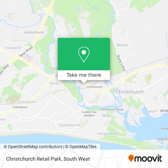 Christchurch Retail Park map