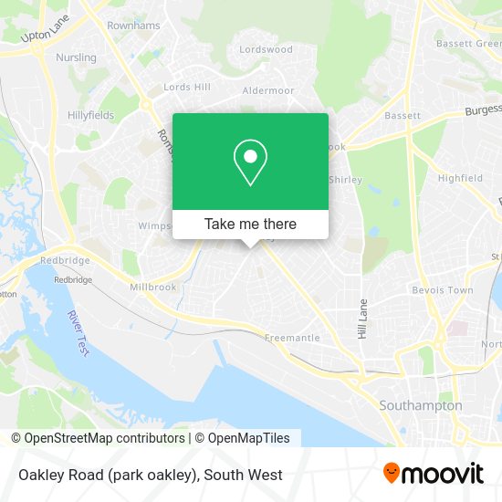 How to get to Oakley Road (park oakley) in Southampton by bus or train?
