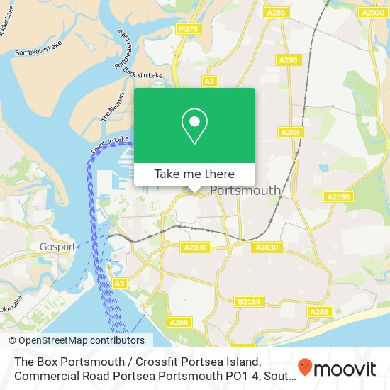 The Box Portsmouth / Crossfit Portsea Island, Commercial Road Portsea Portsmouth PO1 4 map
