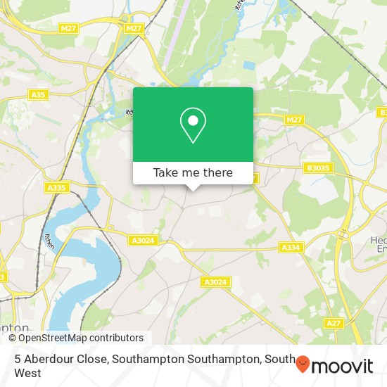 5 Aberdour Close, Southampton Southampton map
