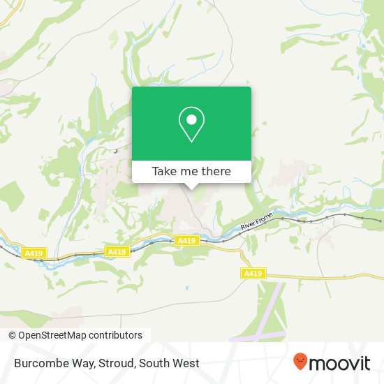 Burcombe Way, Stroud map