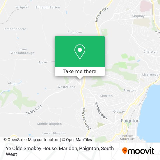 Ye Olde Smokey House, Marldon, Paignton map