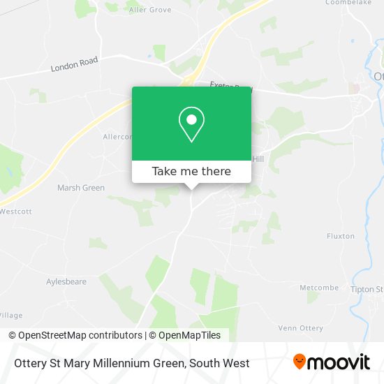 Ottery St Mary Millennium Green map