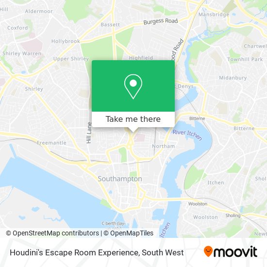 Houdini's Escape Room Experience map