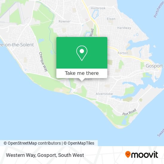 Western Way, Gosport map