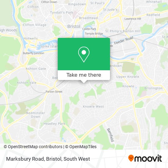Marksbury Road, Bristol map