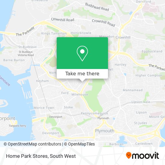 Home Park Stores map