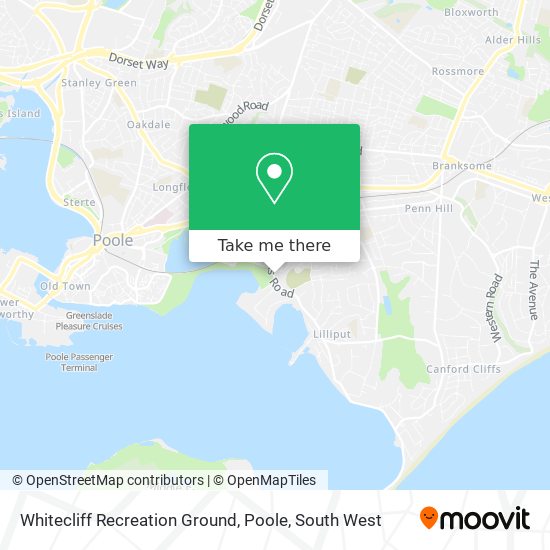 Whitecliff Recreation Ground, Poole map