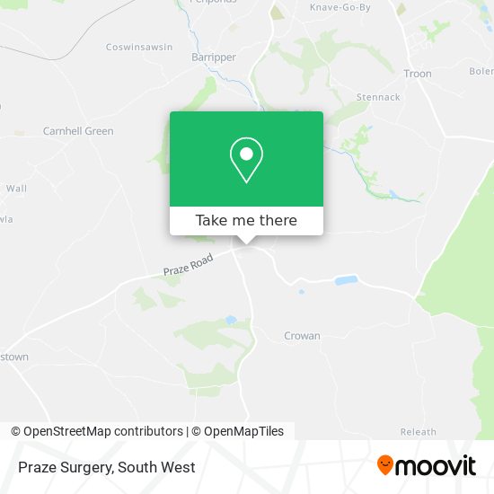 Praze Surgery map