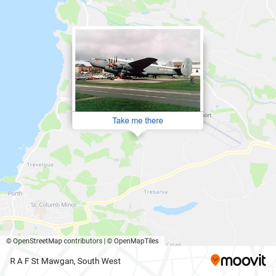 R A F St Mawgan map