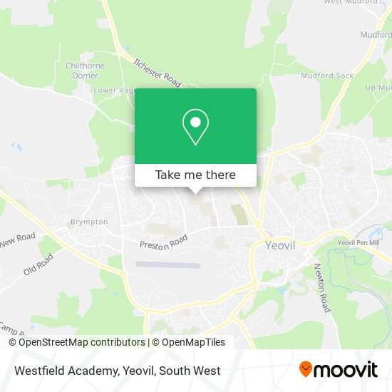 Westfield Academy, Yeovil map