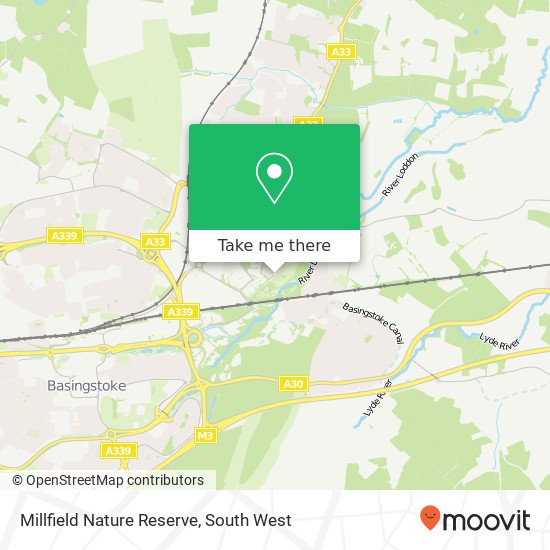 Millfield Nature Reserve map